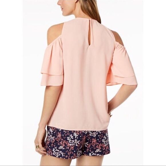 MICHAEL Michael Kors Cold-Shoulder Short Sleeve Blouse Top Size S - Picture 8 of 8
